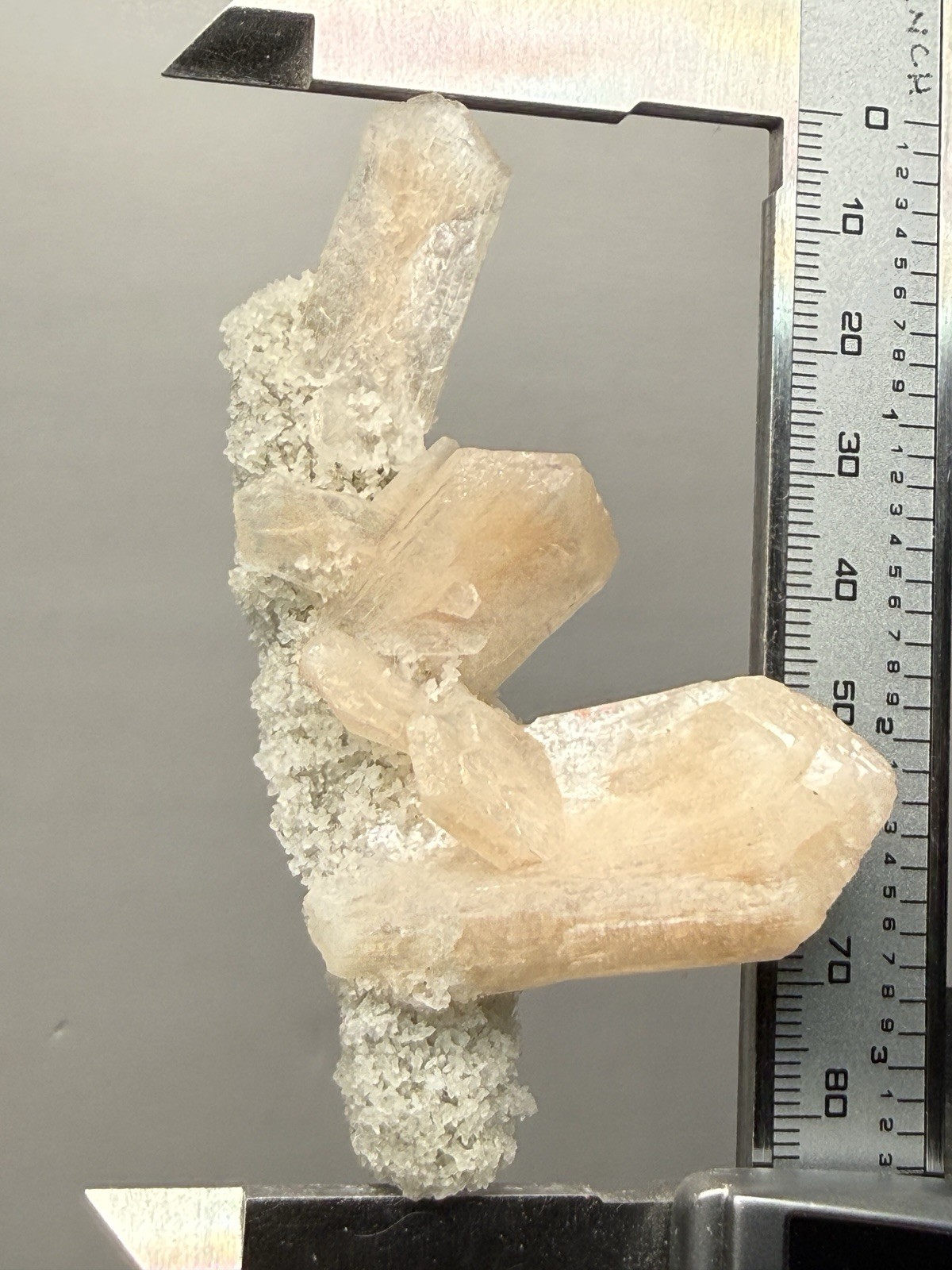 Gemmy Stilbite Crystals on Volcanic Stalactite | Deccan Traps, Maharashtra India