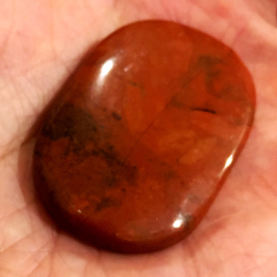 Natural Red Jasper Palm Stone Polished Worry Stone Rock Healing Crystal Reiki