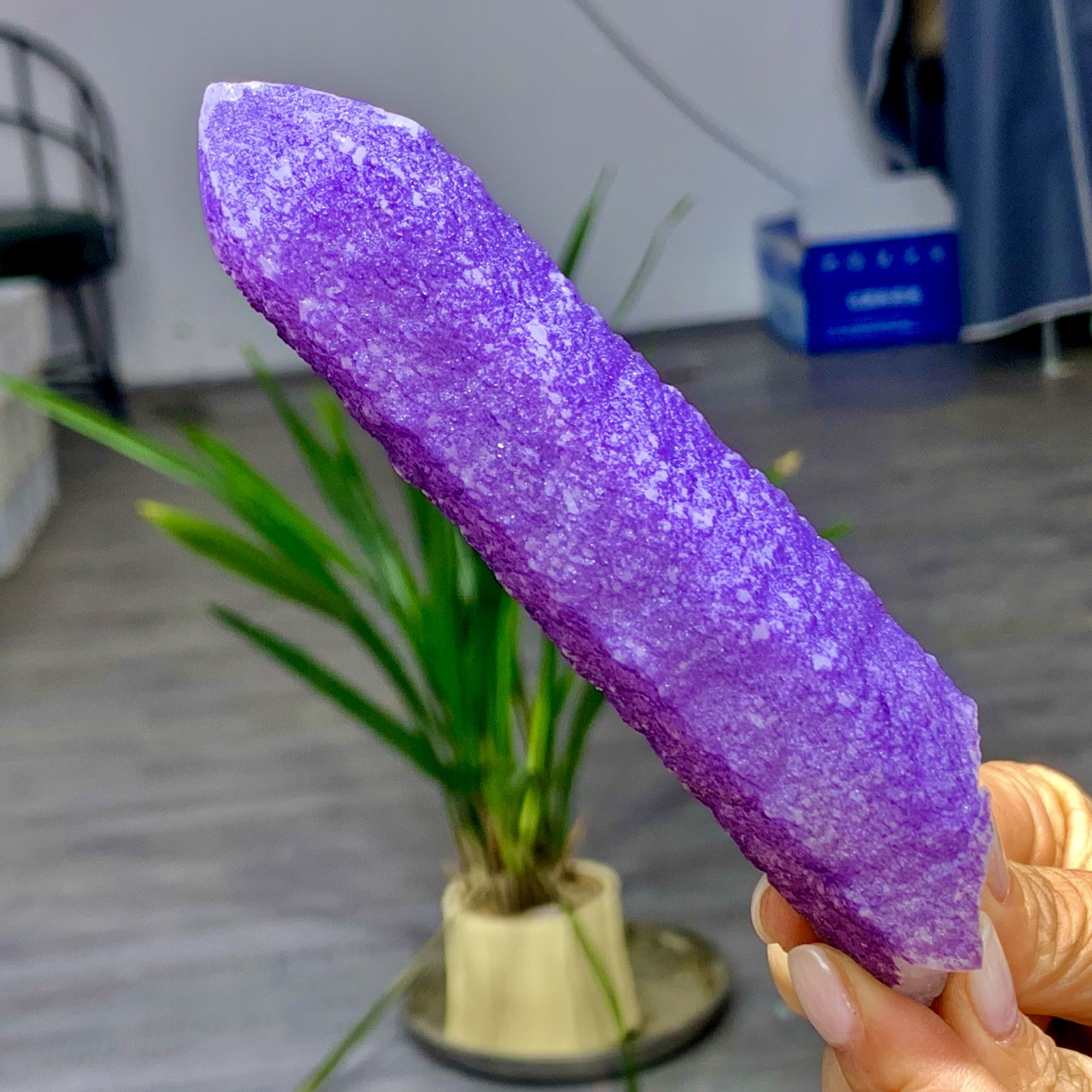 171GNatural Inner Mongolia purple fluorite crystal calcite symbiotic mineral