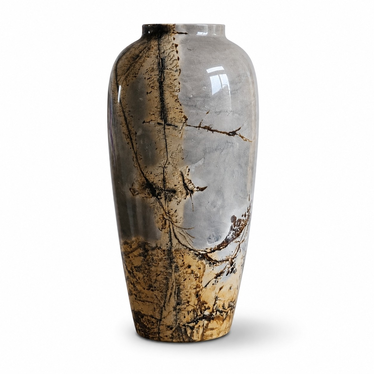 Large Natural Polished Picture Jasper Vase – 1.66kg – 6.25″ – USA
