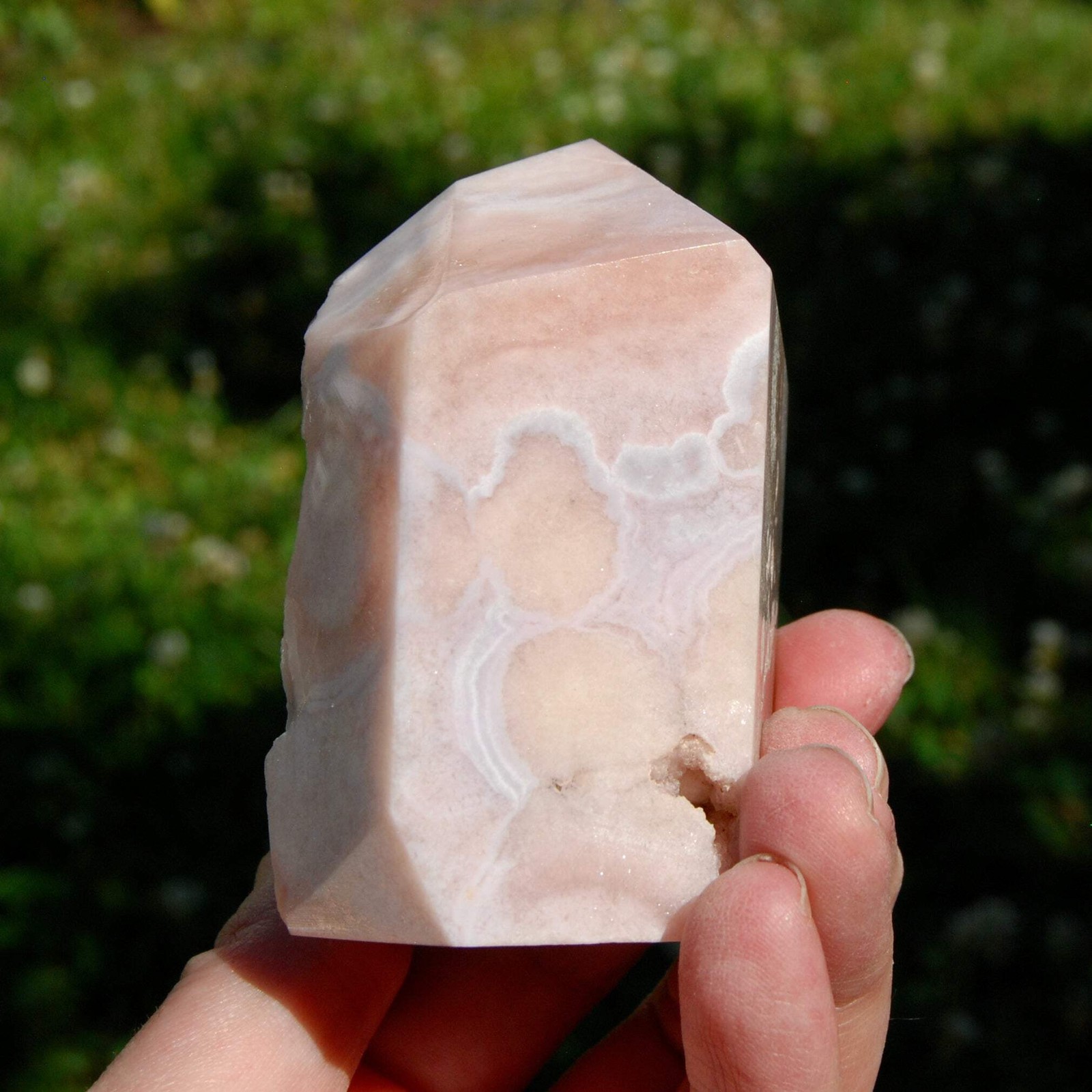 Pink Amethyst Geode Crystal Cluster Freeform Tower – 3.25in 290g Stone of Love,
