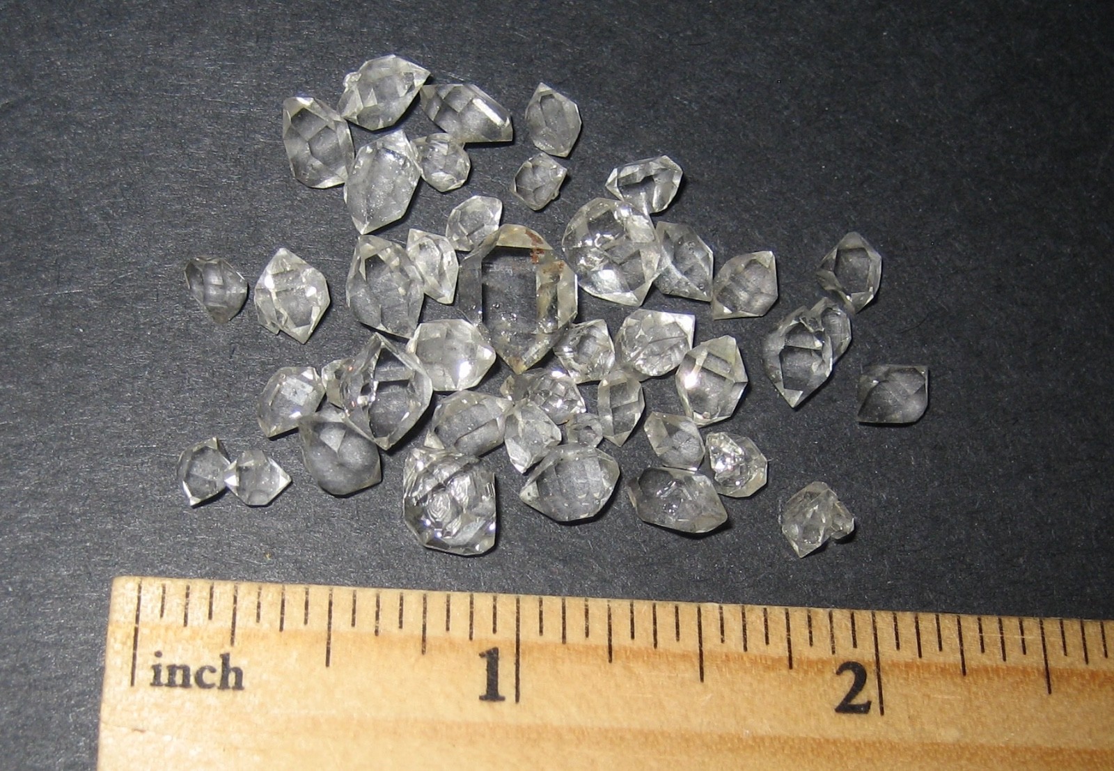 39 BEAUTIFUL TINY NATURAL A+ QUALITY HERKIMER DIAMOND QUARTZ CRYSTALS NY, USA 6g