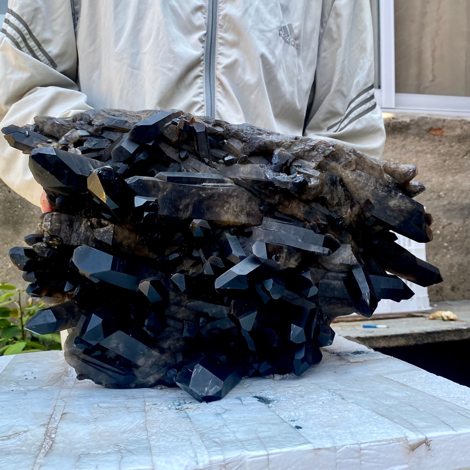 26LB Tea black Crystal quartz Cluster Mineral Specimen Healing reiki
