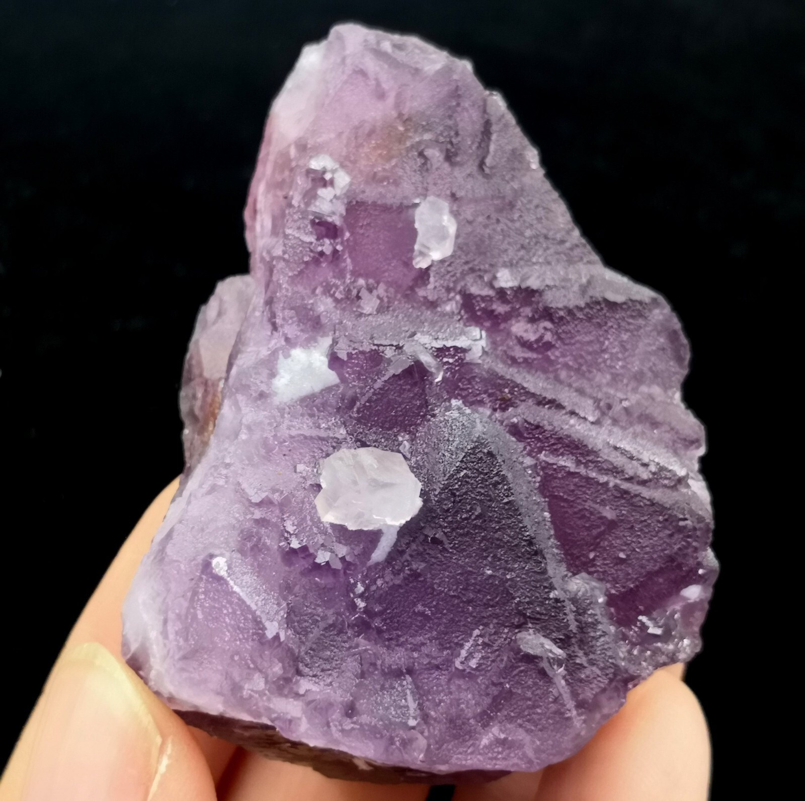 62mm 86g Two-generations Fluorite, Natural Mineral Specimen from China