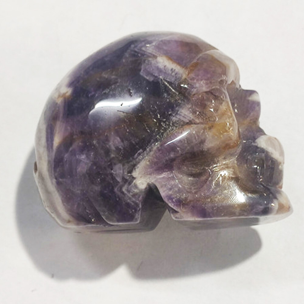 2” Natural Skull Quartz Crystal Specimen Hand-Carved Reiki Healing Stone