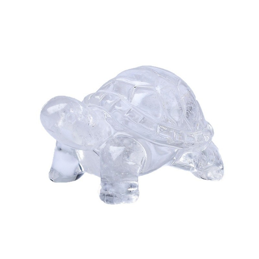 Natural Clear Quartz Turtle Carving Crystal Figurine Healing stone Decor 1pcs