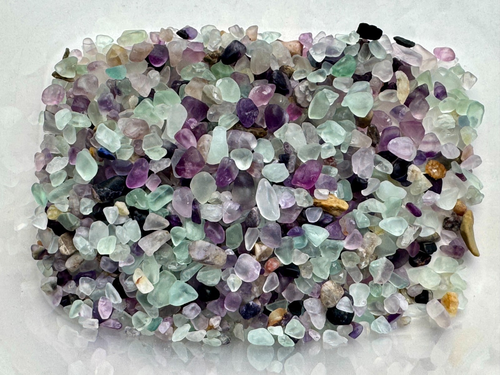 Rainbow Fluorite – Small Tumbled Chips – 100% Crystal 5-8mm FM