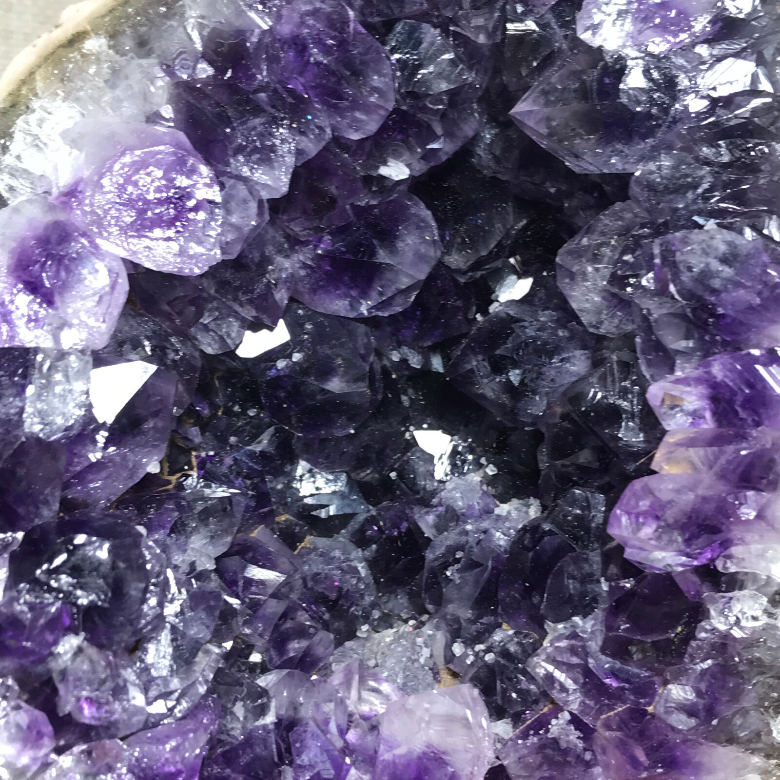 1607g Natural Uruguay Deep Purple Crystal Quartz Amethyst Geode Clusters 01
