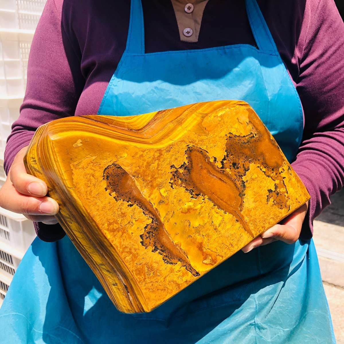 7.61 LB Natural Tiger Eye Polished Specimen Home Decor Raw Healing Stone 5359