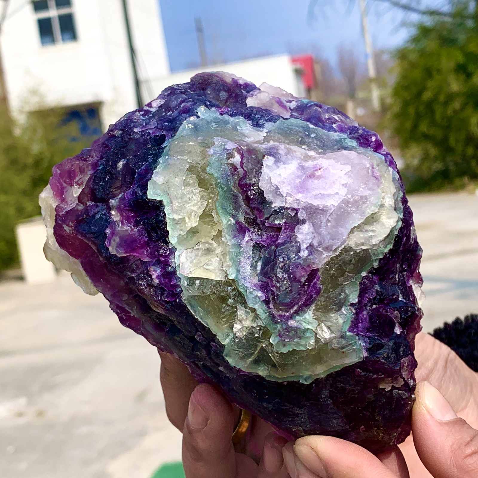 2.40LB Complete rare and gorgeous purple fluorite from Inner Mongolia, China