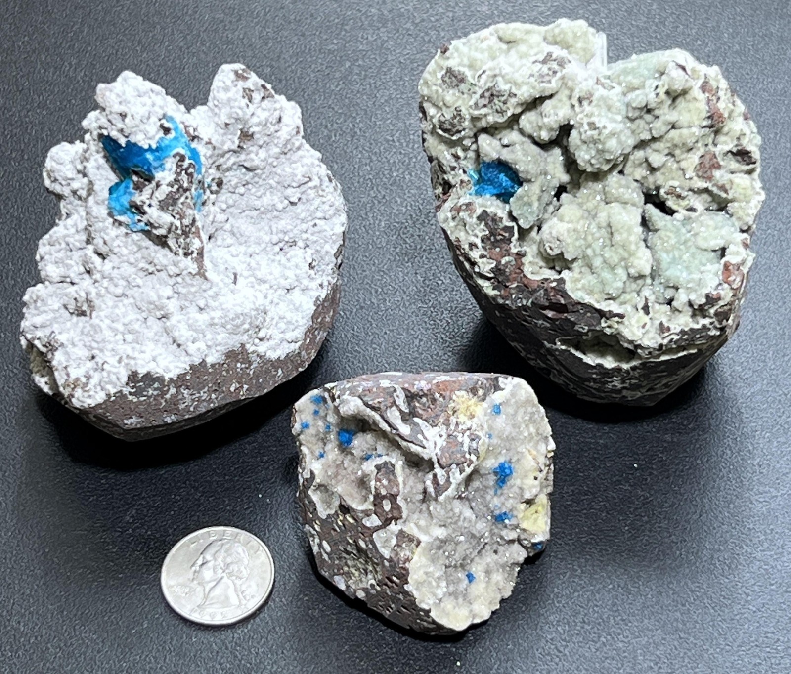 Cavansite Crystal Specimen Vanadium In Rough Matrix Natural India Mineral