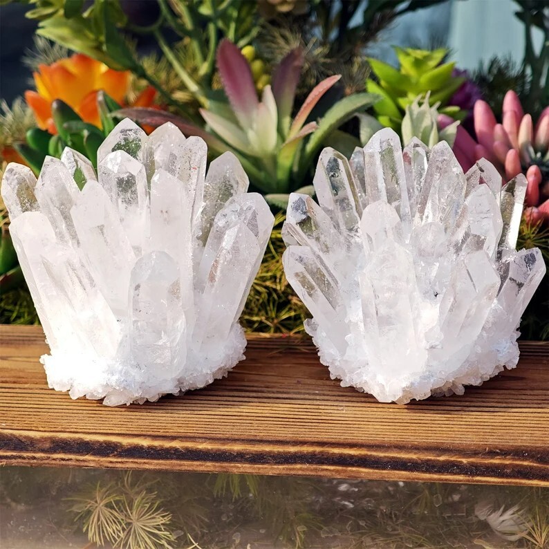 300G+ New Find Large Clear White Quartz Crystal Healing Cluster Mineral Rocks