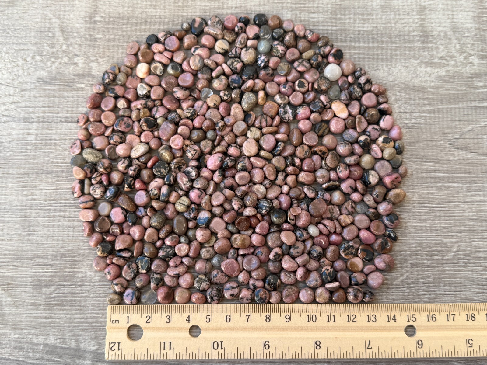Rhodonite Semi Tumbled Gemstone Chips 4 – 12 mm, Wholesale Bulk Lot