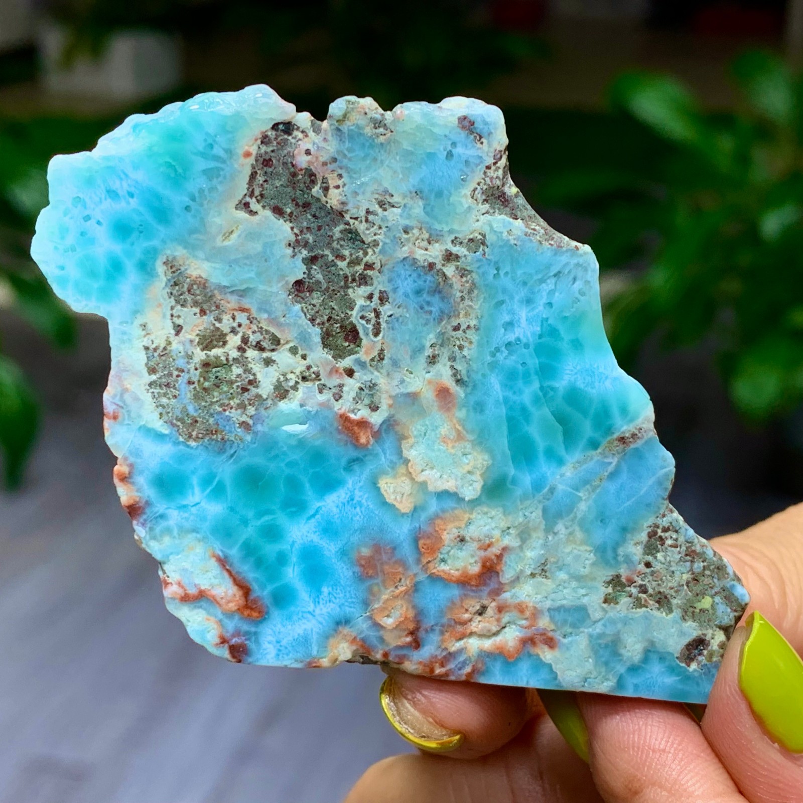 62G Natural larimar/hemimorphite Gorgeous rough raw Crystal Mineral Specimen