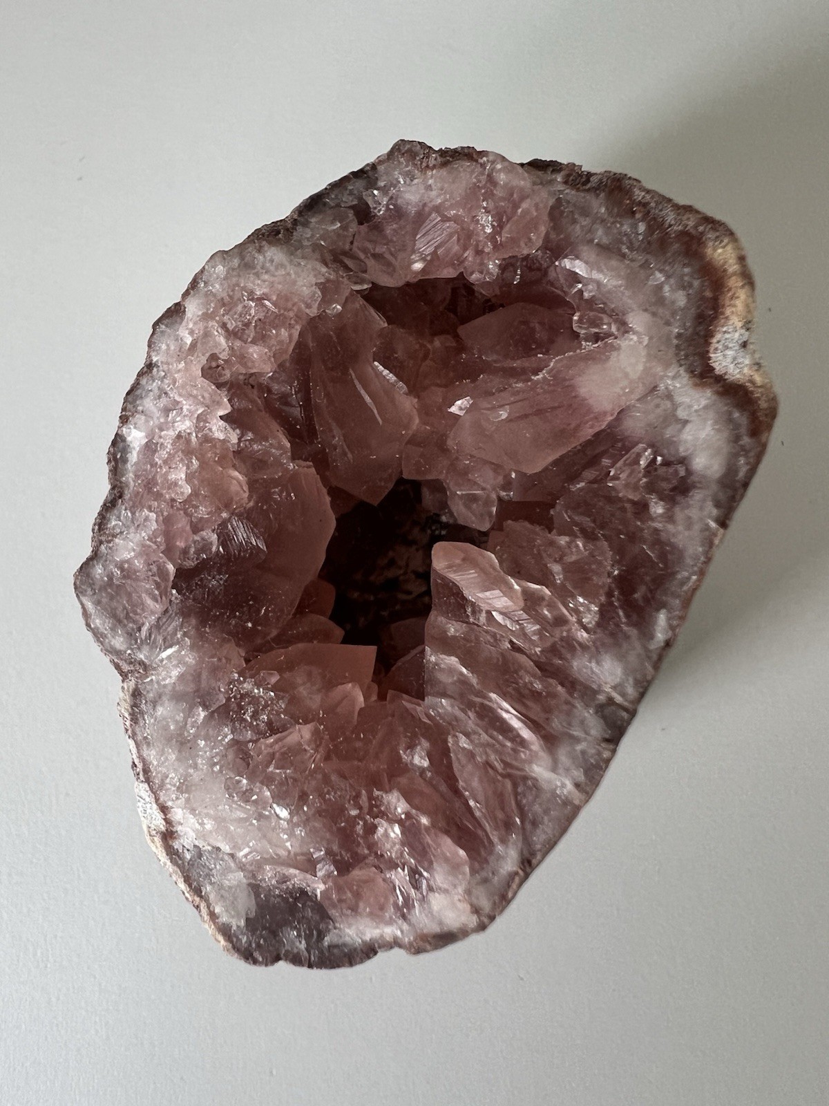 42g – Mini Pink Amethyst Geode Cave from Argentina