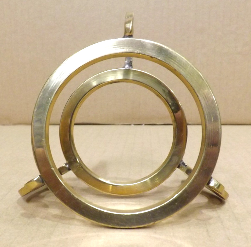 Brass Tone Sphere Display Stands