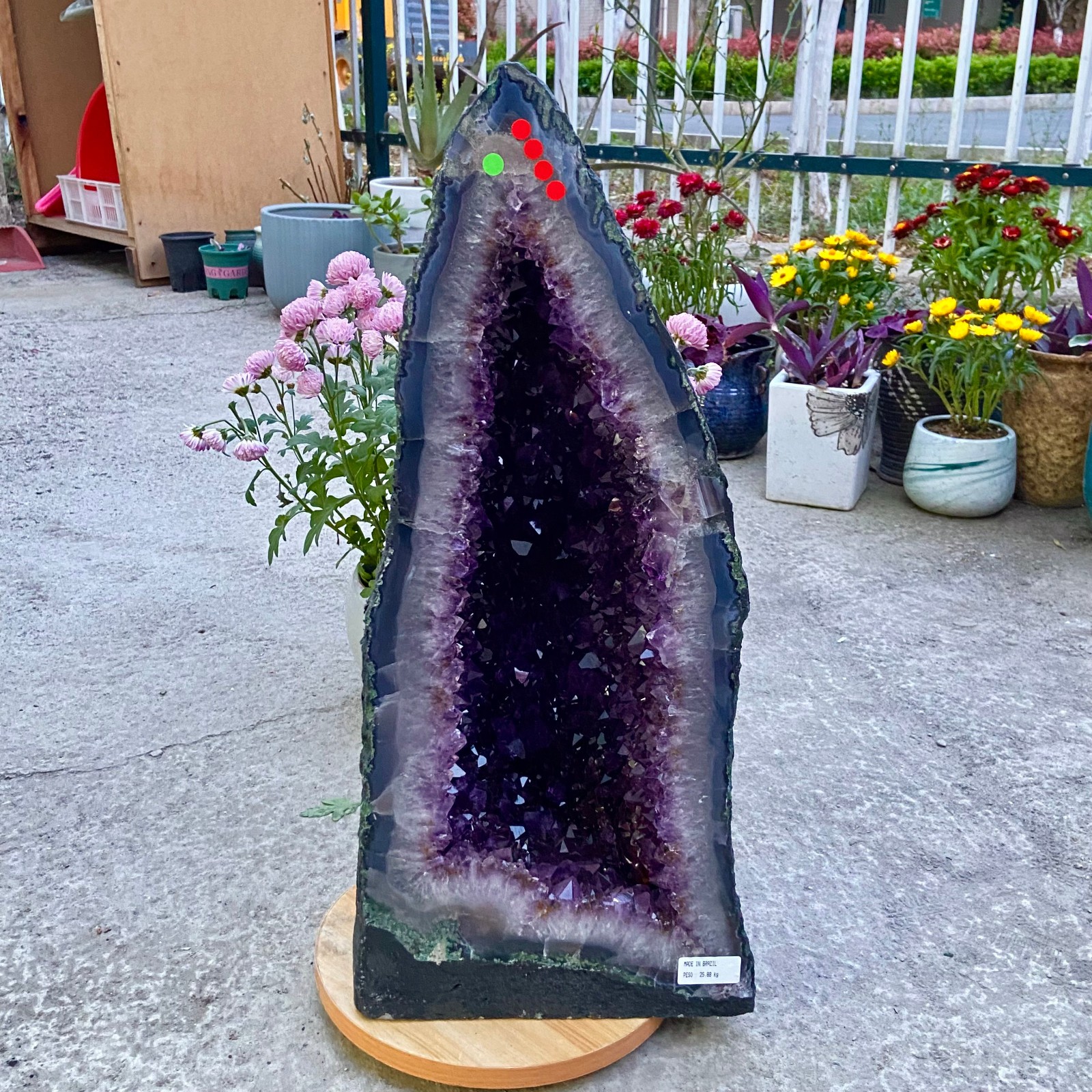 57.05LB Natural Amethyst Geode Quartz Crystal Cluster Cathedral Energy healing