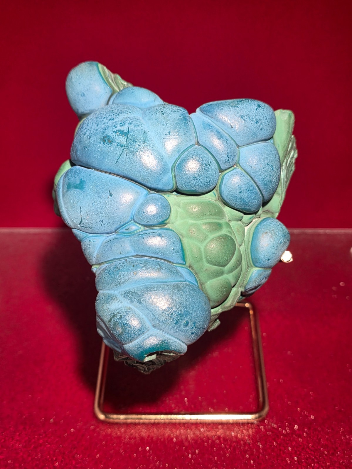 3.75LB Natural Chrysocolla/Malachite transparent cluster rough mineral sample