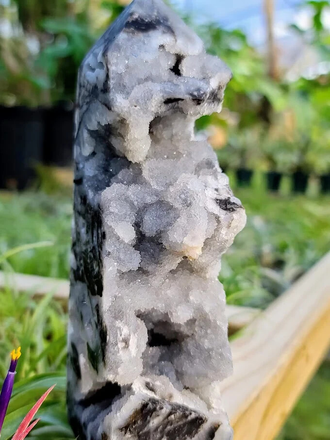 Black Sphalerite Crystal Tower Healing Crystal Obelisk Wand Reiki Christmas Gift