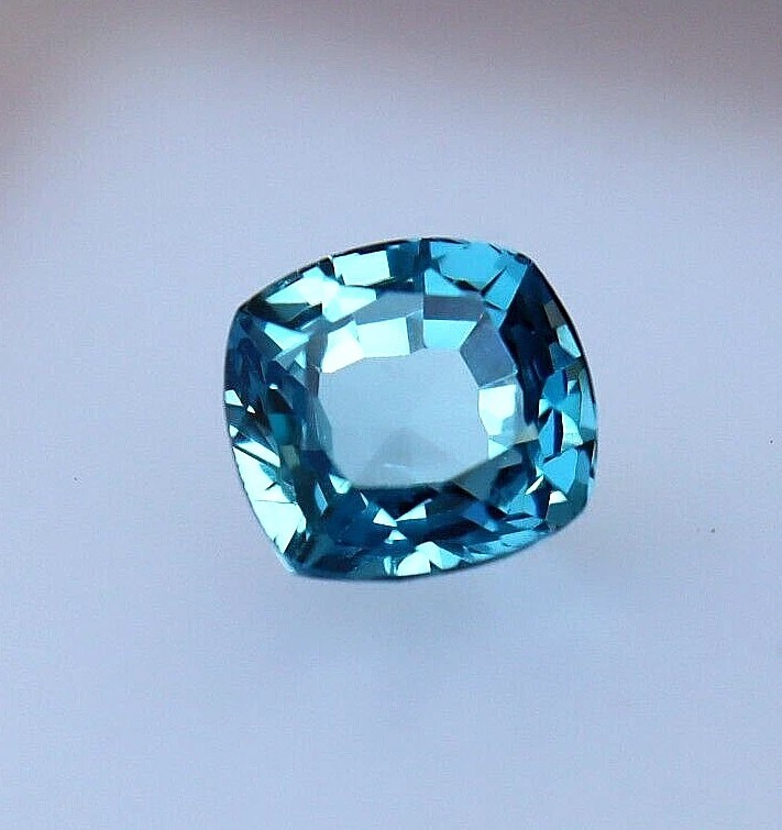 Cushion Cut 10 Ct Loose Gemstone Certified Natural Santa Maria Blue Aquamarine
