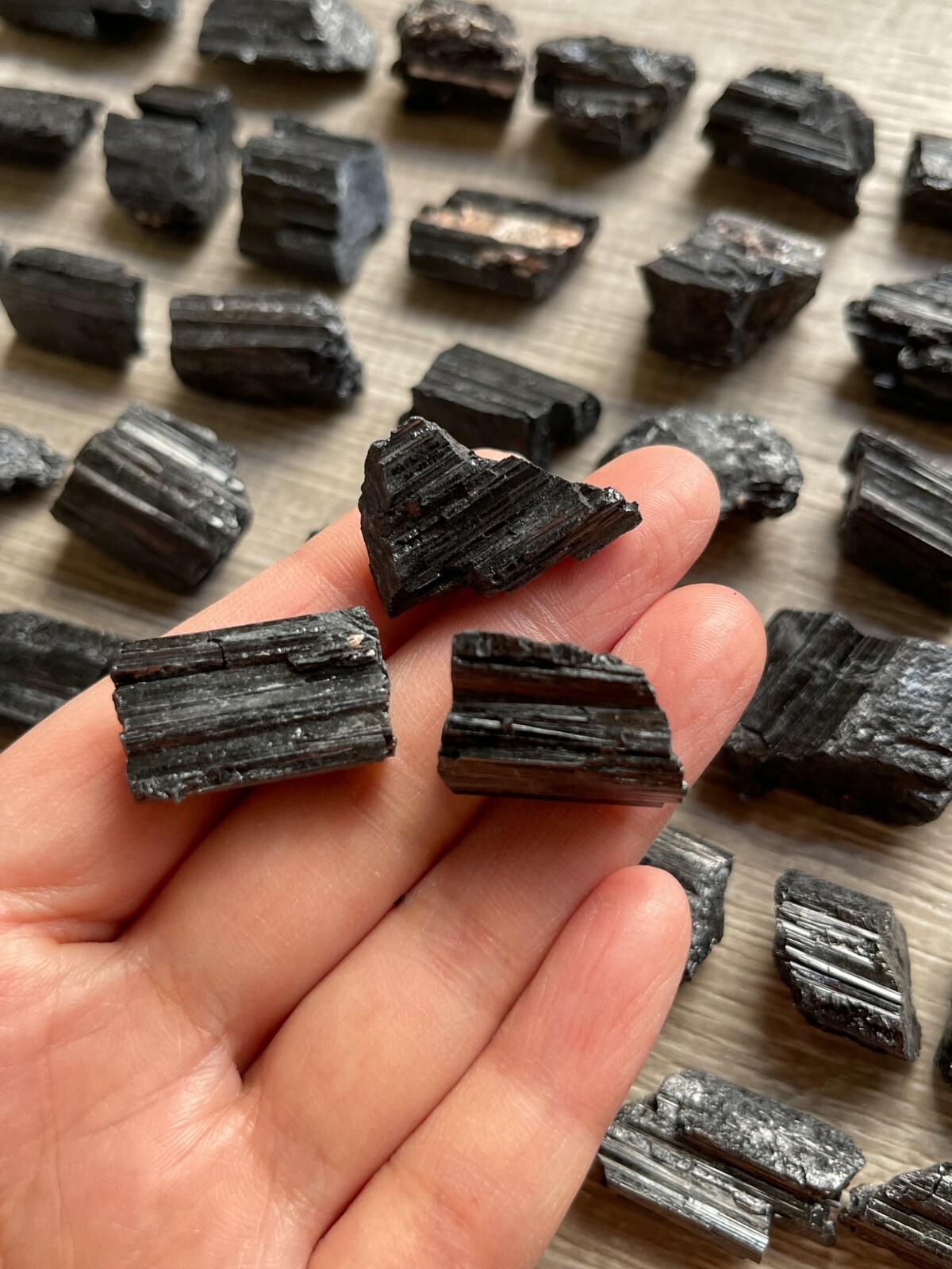 Grade A++ Black Tourmaline Small Raw Natural Stone 0.5″ – 1.25″, Wholesale Bulk