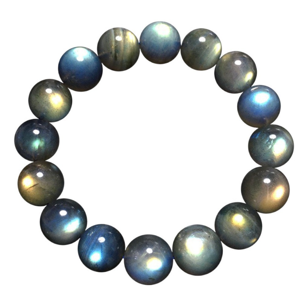 Natural Icy Gray Labradorite Bracelet Moonstone Beaded Healing Crystal Gift 1pcs