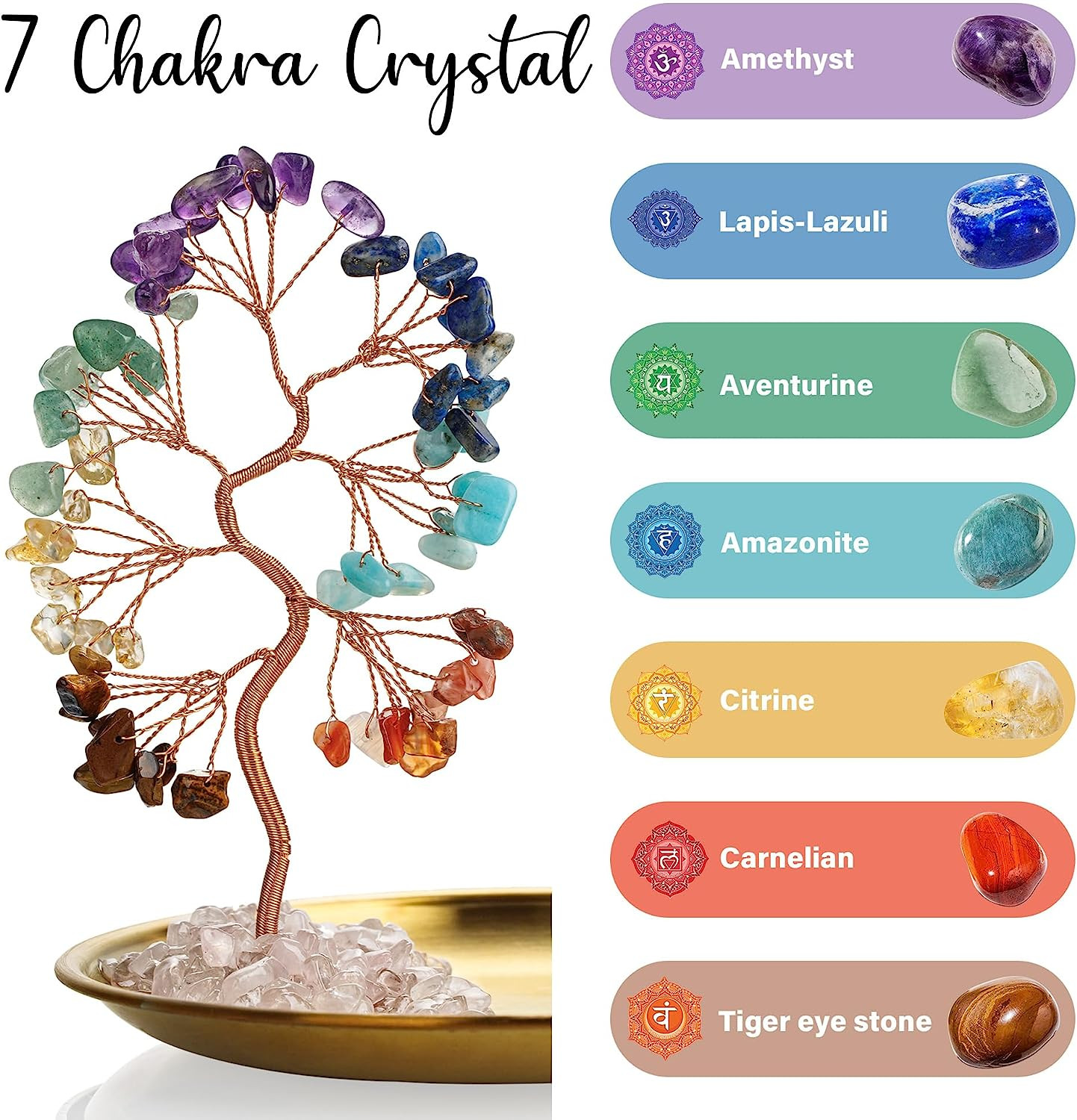 7 Chakra Healing Crystal Tree Ceramic Mother Earth Decor Mother Earth Statues Gi