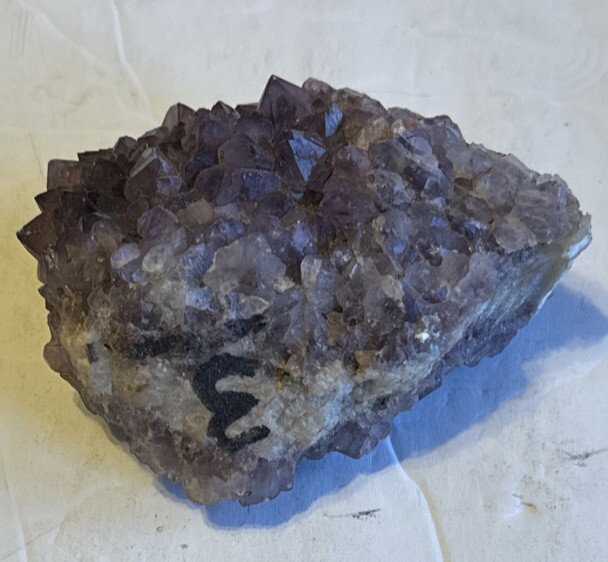 Natural Raw Amethyst Quartz Geode Crystal Cluster 220 Grams 3.25×2.75×1.75”