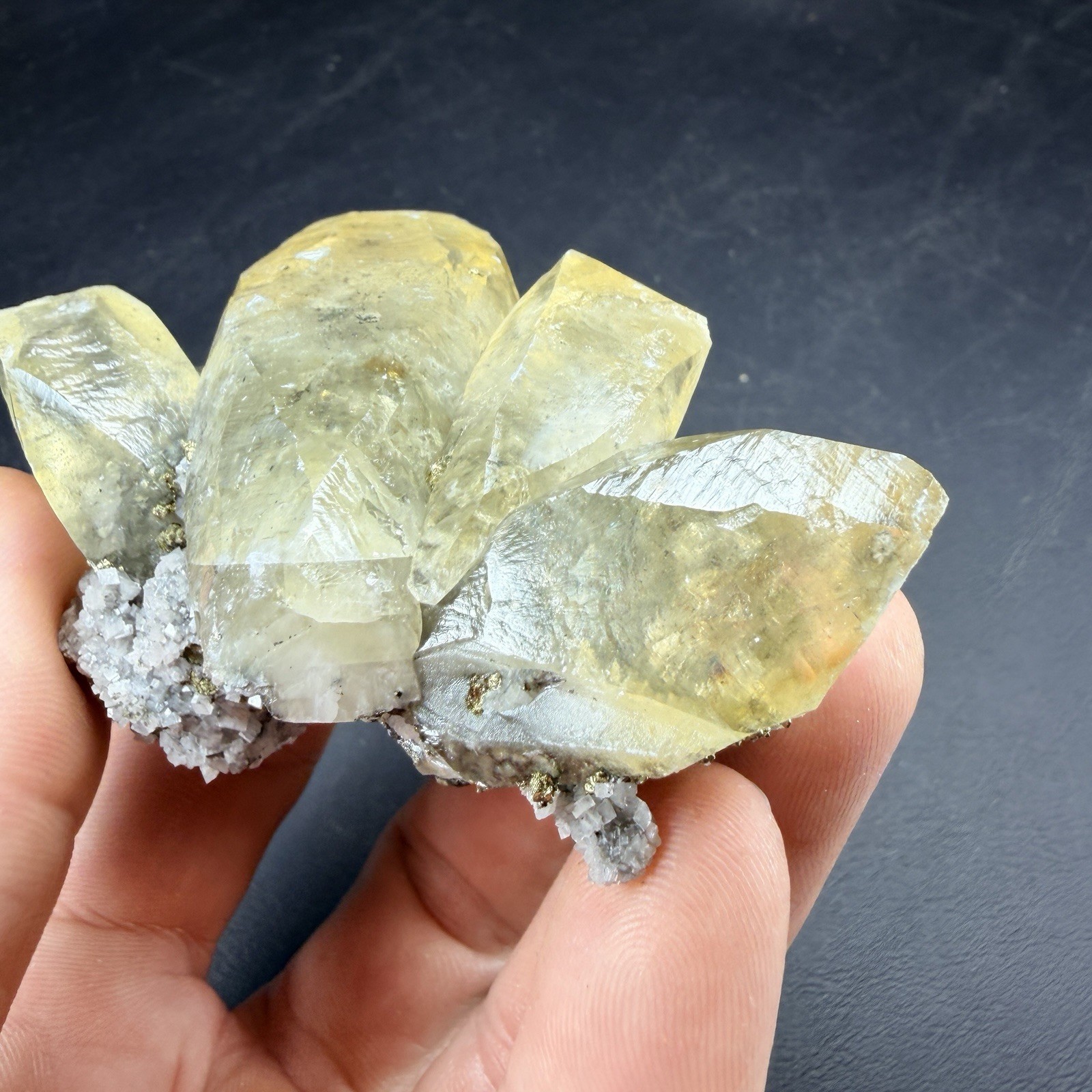 Golden Calcite Chalcopyrite Dolomite Crystal Combo / Sweetwater Mine *Video*