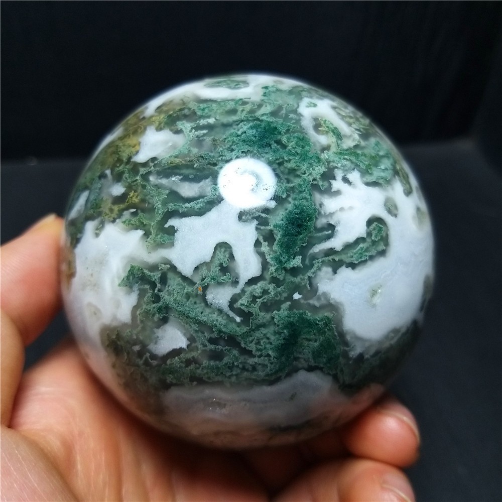 RARE 620.4G Natural Polished Colorful Agate stone Ball Healing Madagascar A419