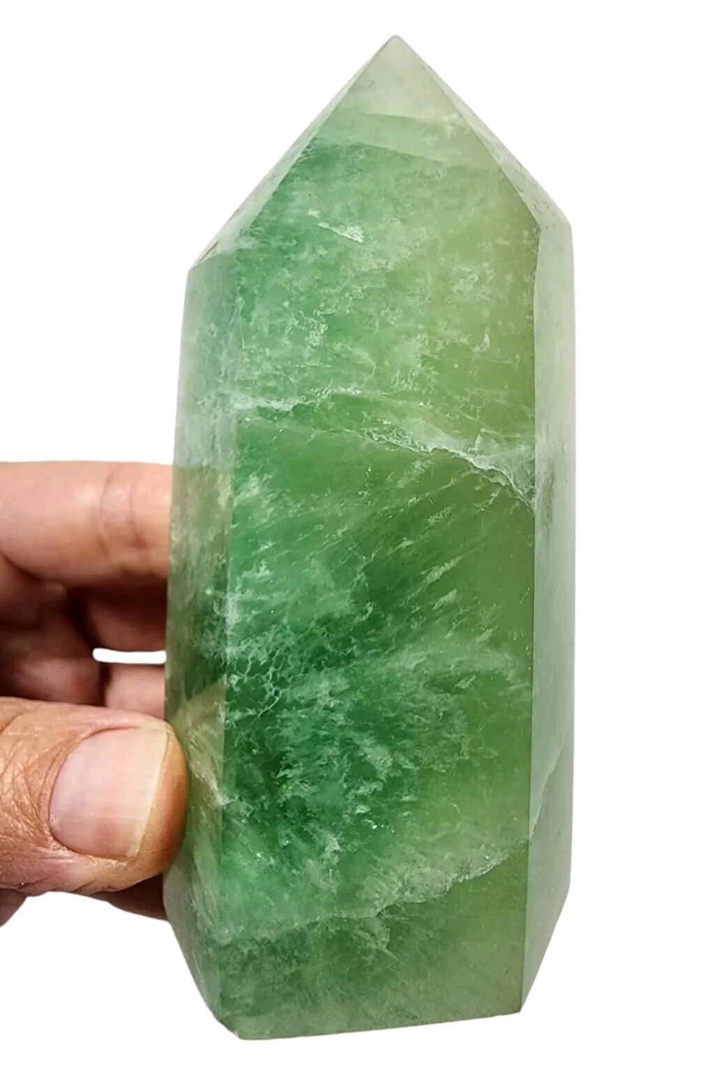 Fluorite Polished Tower Madagascar 286 grams.