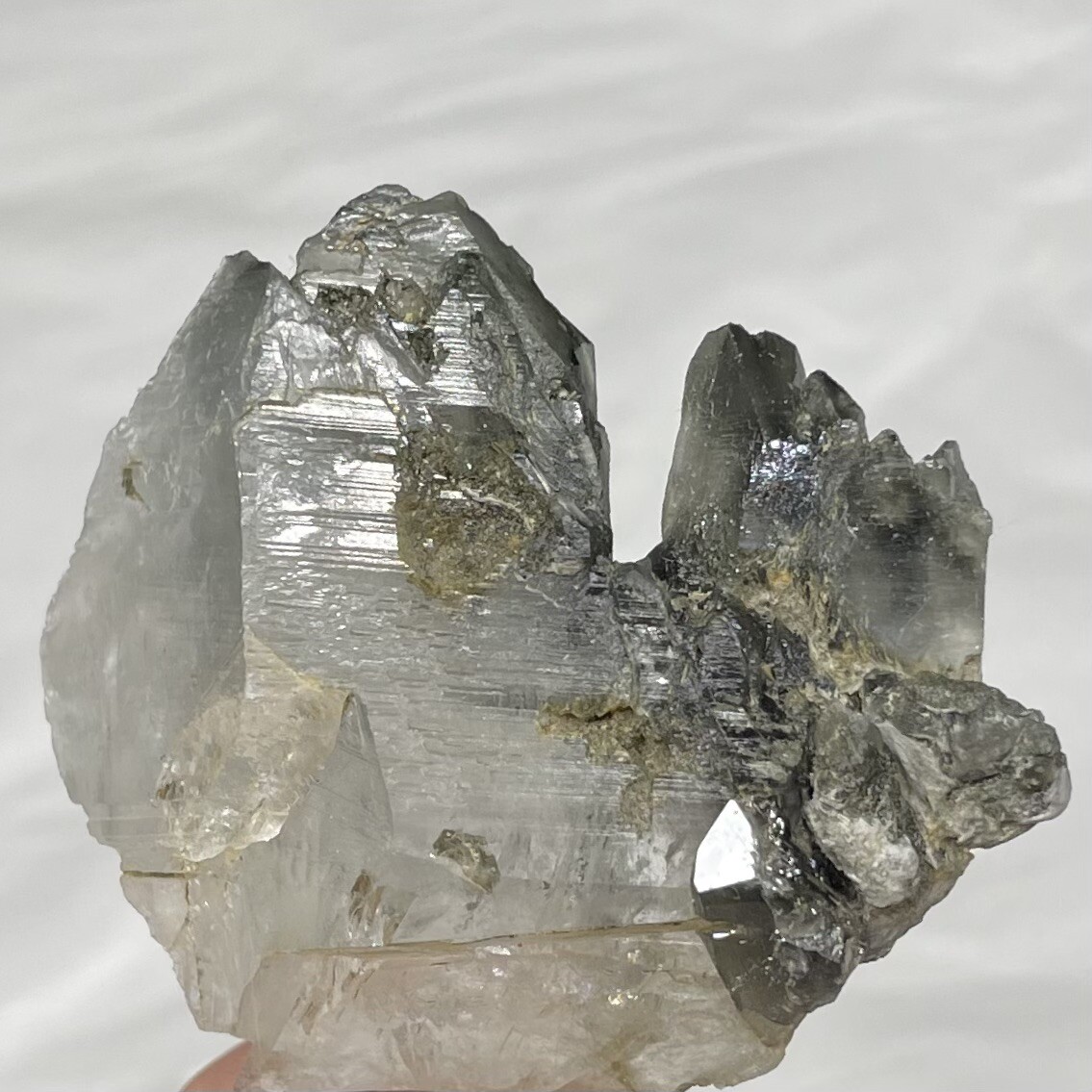 Chlorite & Amphibole In Quartz Crystal Khaplu Gilgit-Baltistan PAKISTAN Lot Of 9