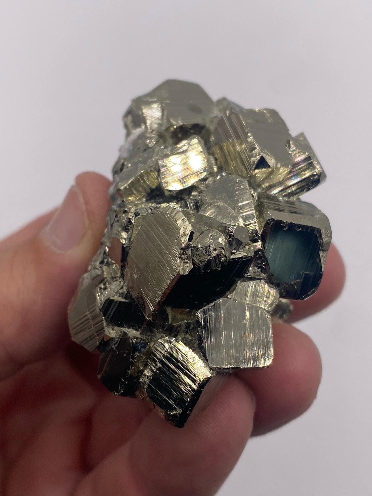 Golden Pyrite Cubic Cluster! Bright and Shiny!