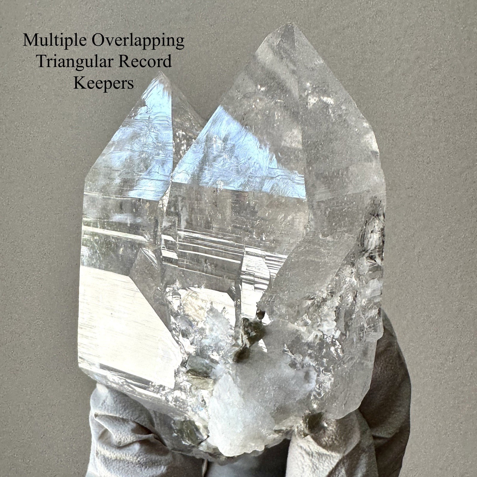 “The Twin Citadel” Ganesh Himalayan Twin Quartz Mica Rainbow Akashic Crystal