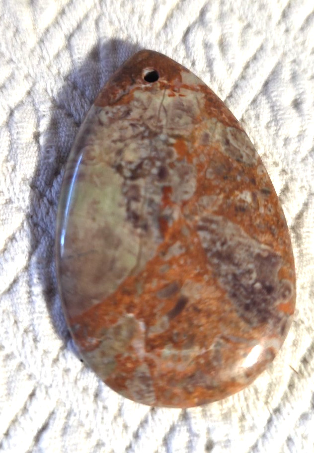 Polished Rock Stone With Small Holes to make Jewelry Set Of 15