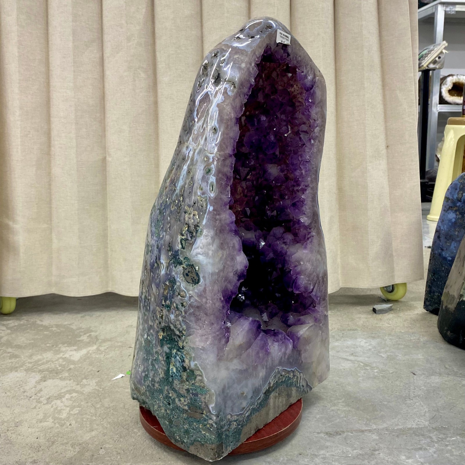 97.86LB Natural agate Amethyst geode quartz cluster crystal Cathedral specimen