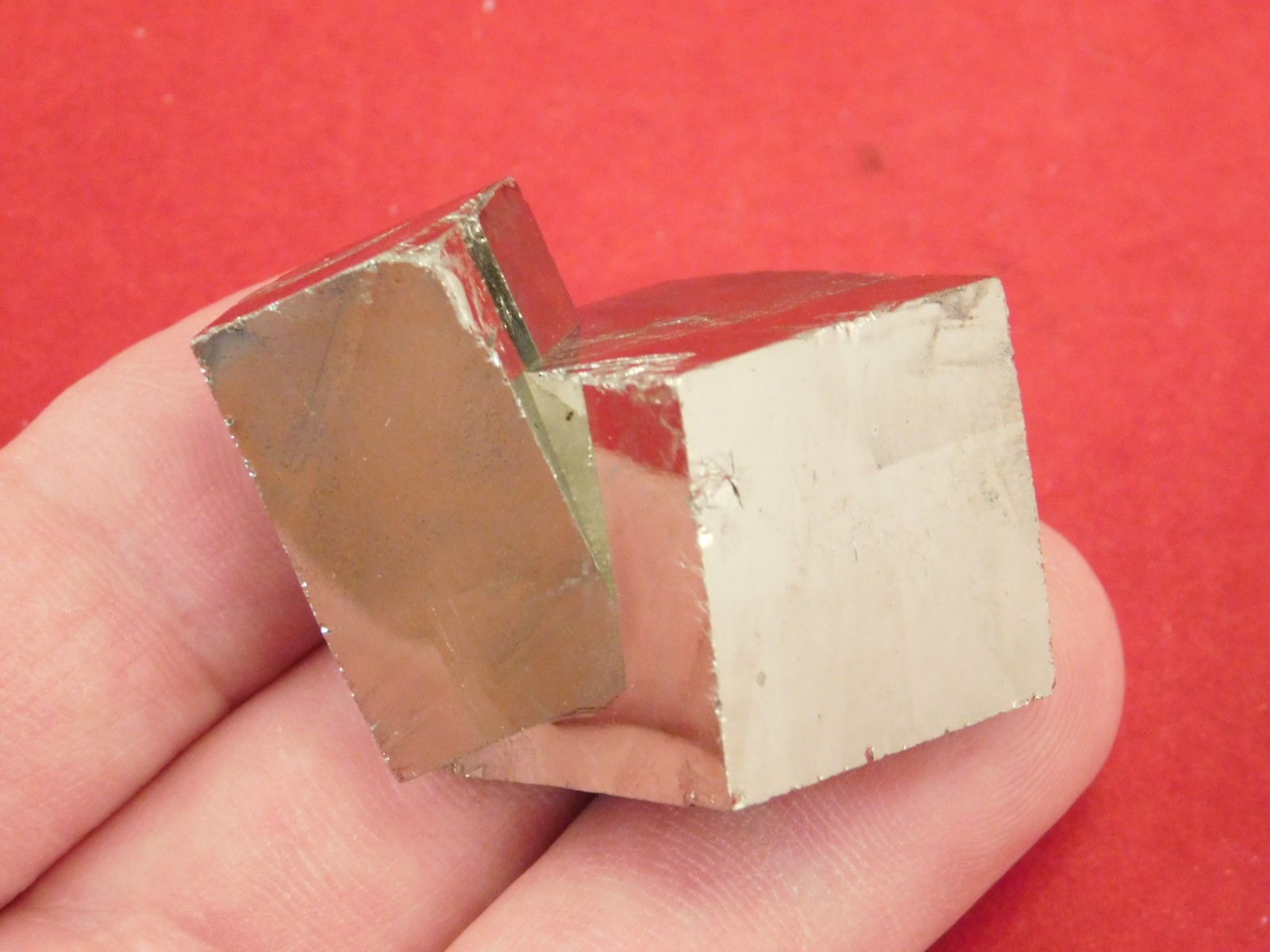 Nice and 100% Natural PYRITE CUBE TWIN From Peru 75.5gr