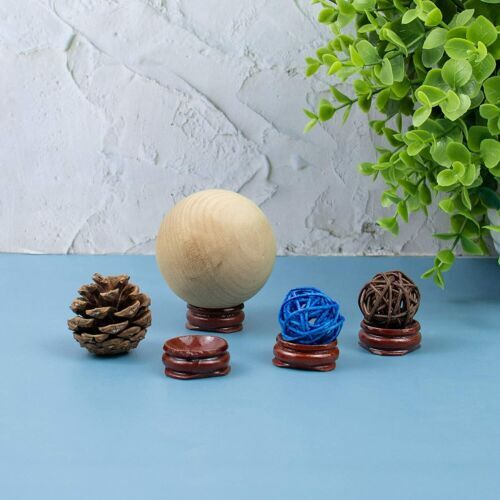 20pcs Wood Display Stand For 20-60MM Crystal Ball Sphere Globe Stone Holder Egg