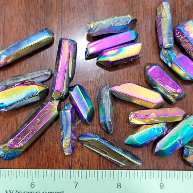 Aura Quartz Points, Aura Crystal Points, Multi-colored Treated Aura Quartz 1 pc