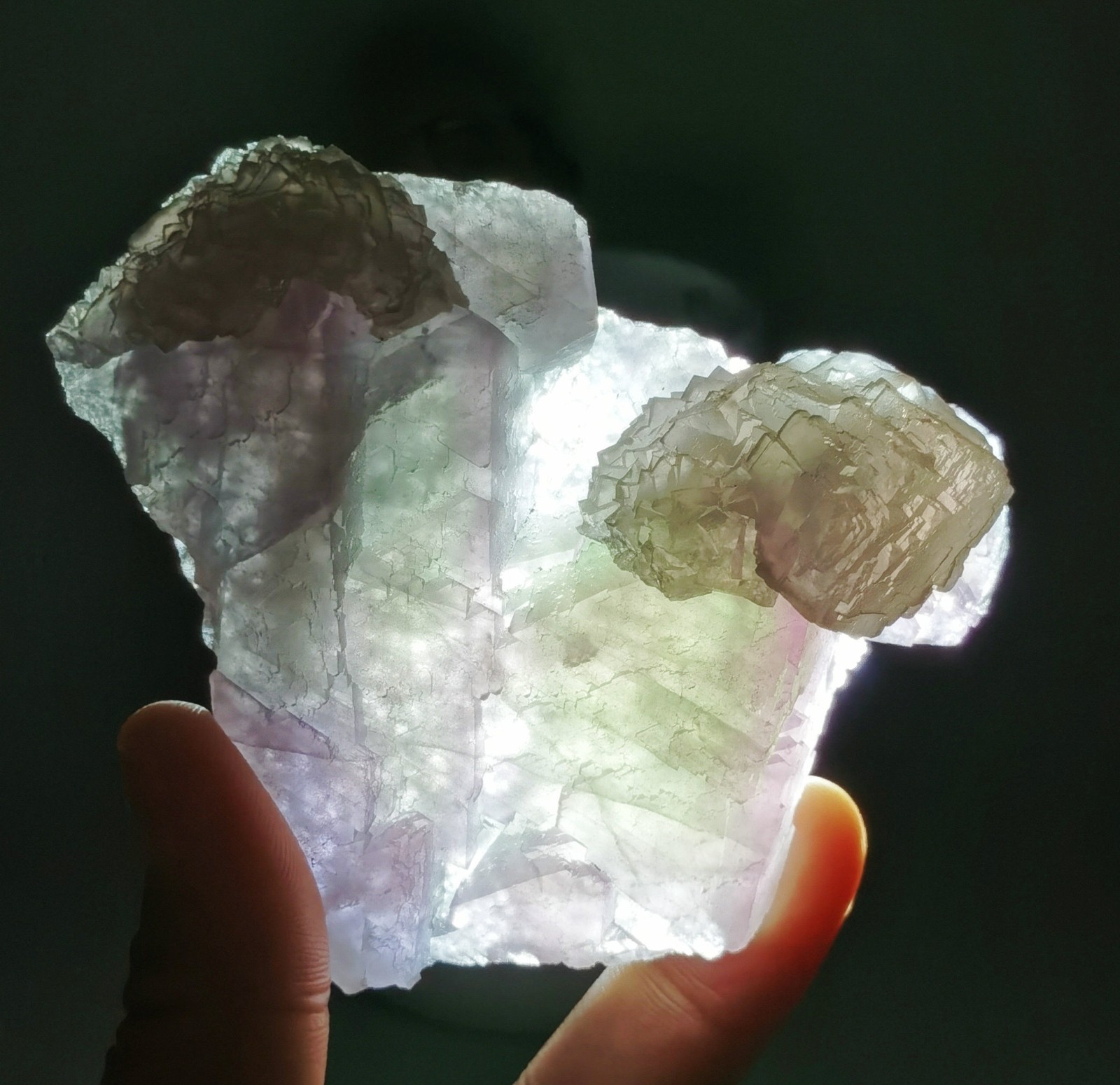 Rare Natural Purple Octagonal Fluorite Mineral Specimen China