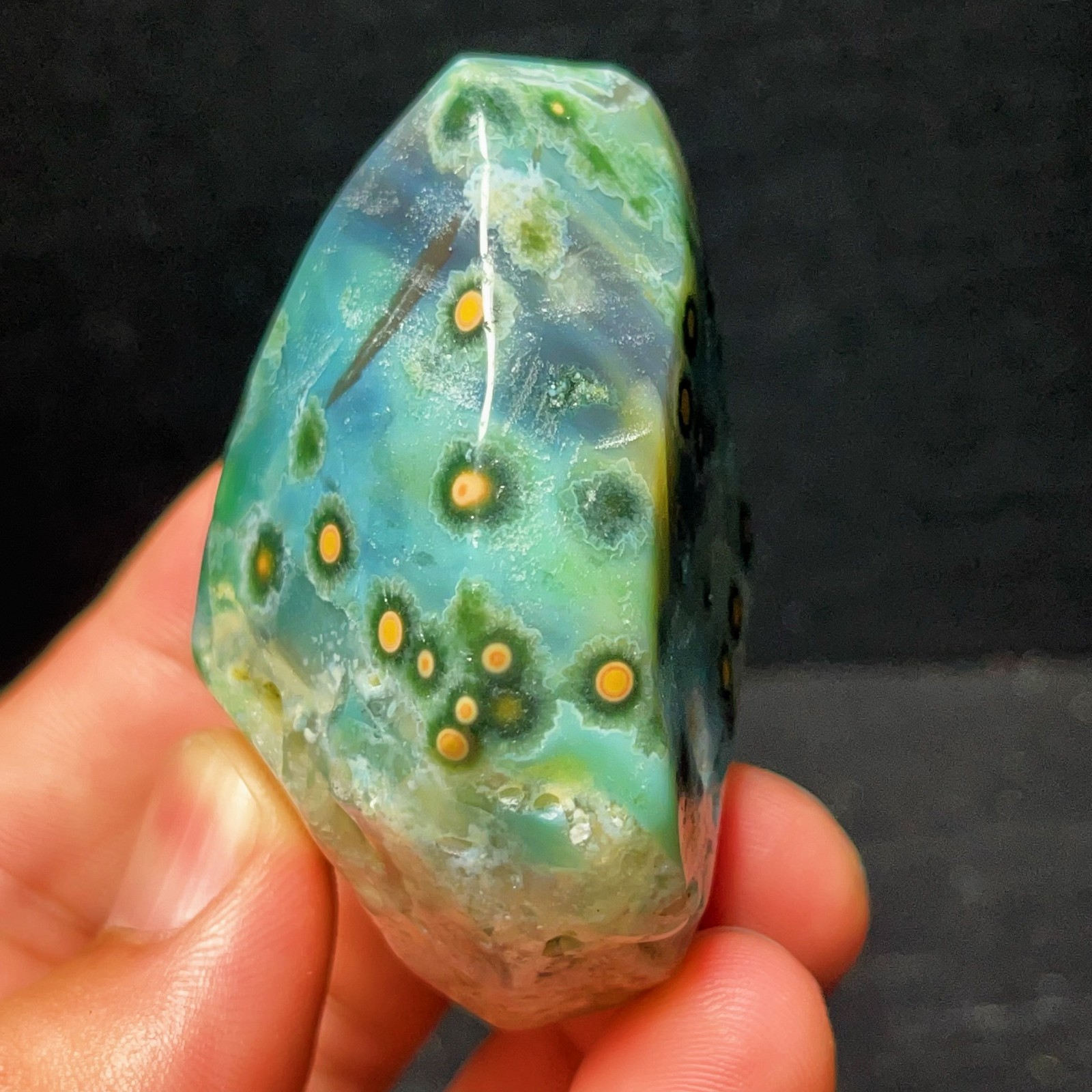 Rare 105G Natural Beautiful Ocean Jasper Healing Agate Madagascar L8341
