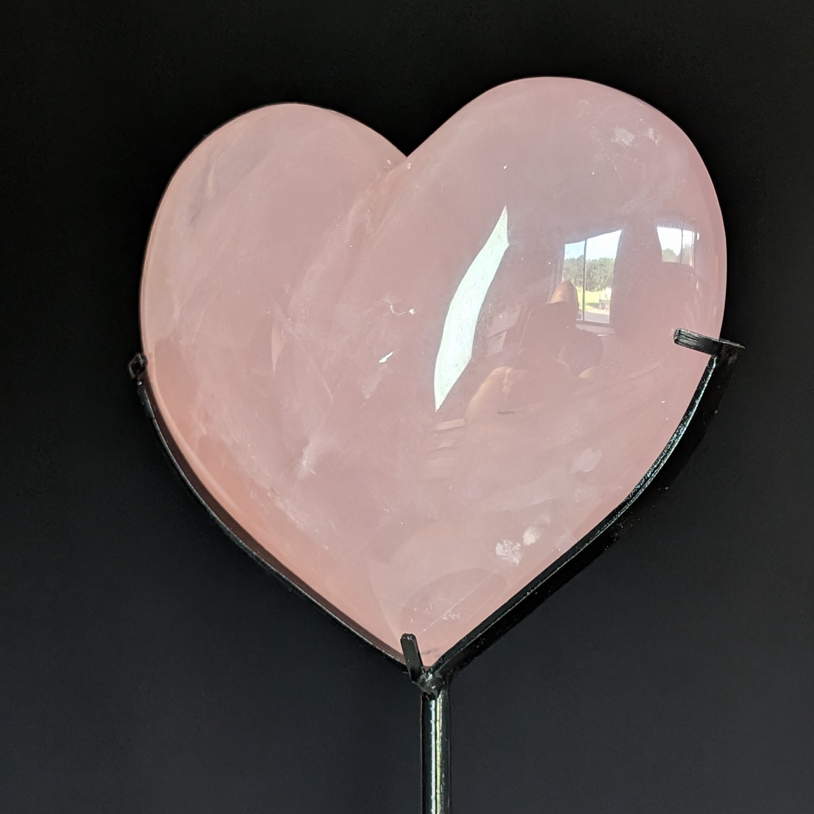 Rose Quartz Heart Carving Crystal Large Big Gemstone Chakra Reiki