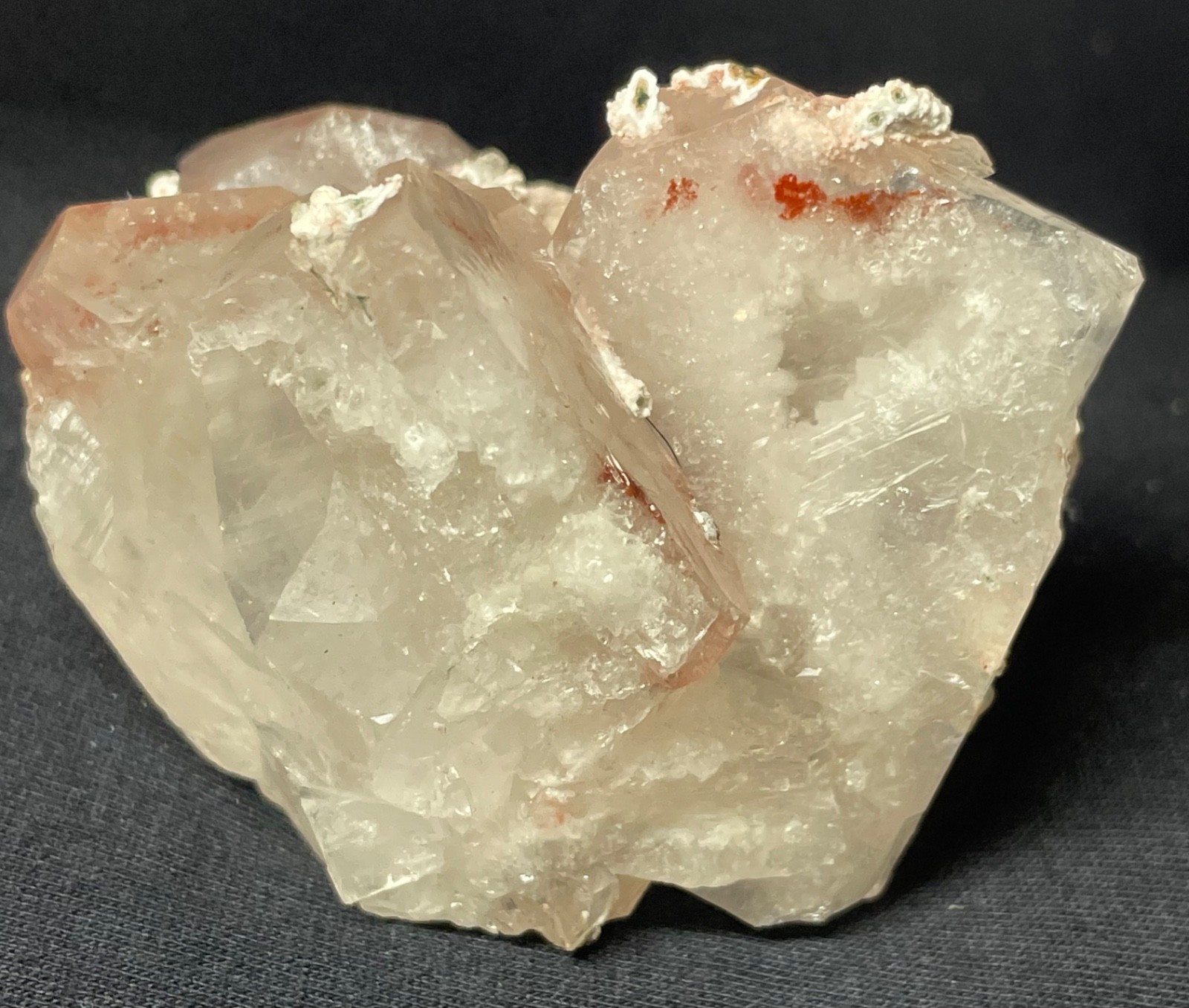 Natural red Apophyllite crystal specimen 146 gr 6.6×7.5×5.5 cm video