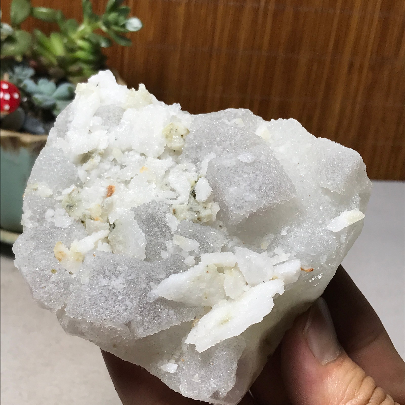 88-78-32mm Natural Light purple calcite fluorite Mineral Specimen 305g A6070