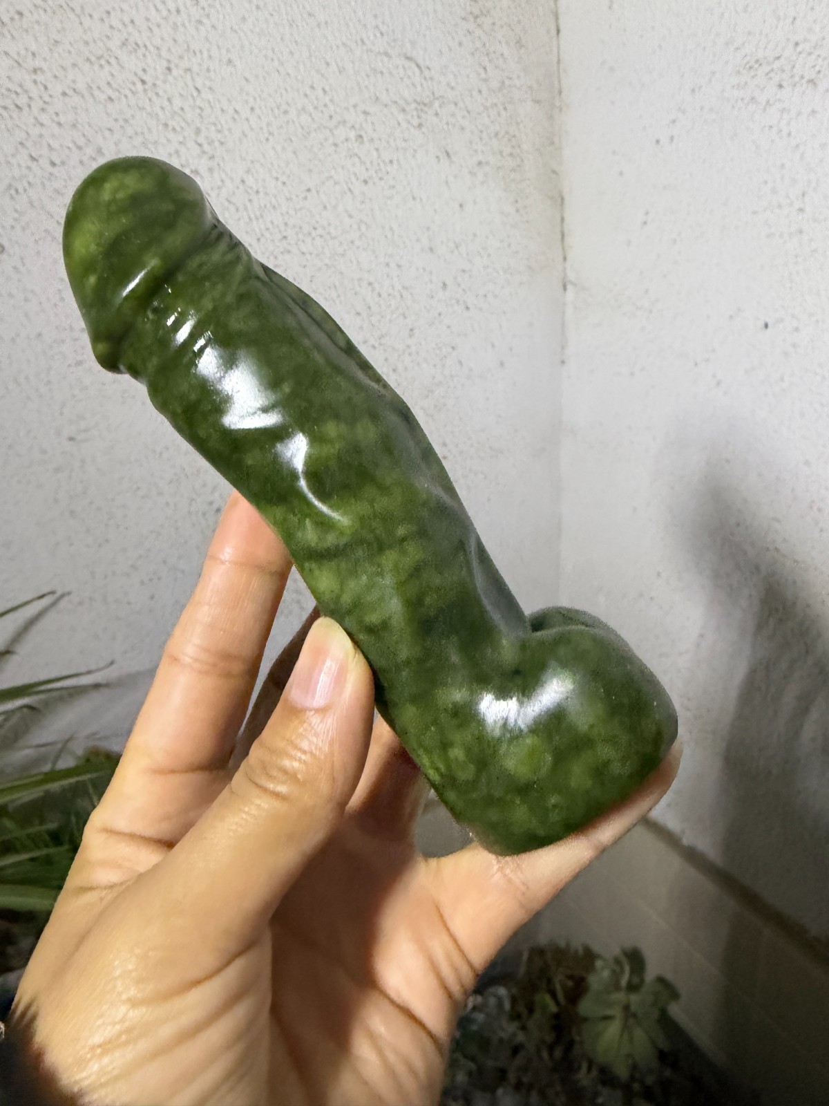 1pc Natural serpentine crystal quartz Carved Penis Sculpture Skull Reiki Healing