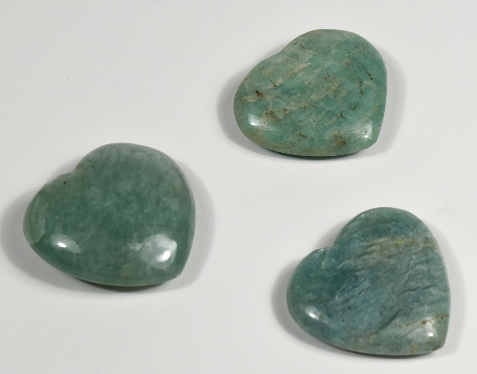 37mm Dark Green Amazonite Heart Feldspar Gemstone Crystal – Madagascar (1PC)