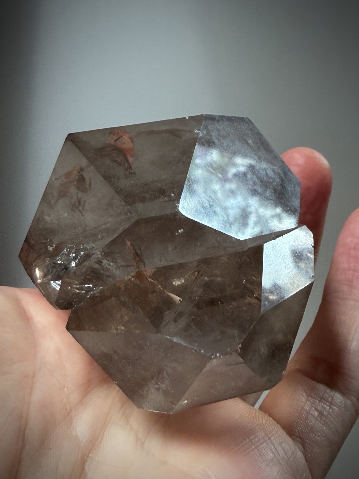 Twin Quartz Crystal Natural Smoky Quartz Rainbow Quartz Crystal Twin Quartz