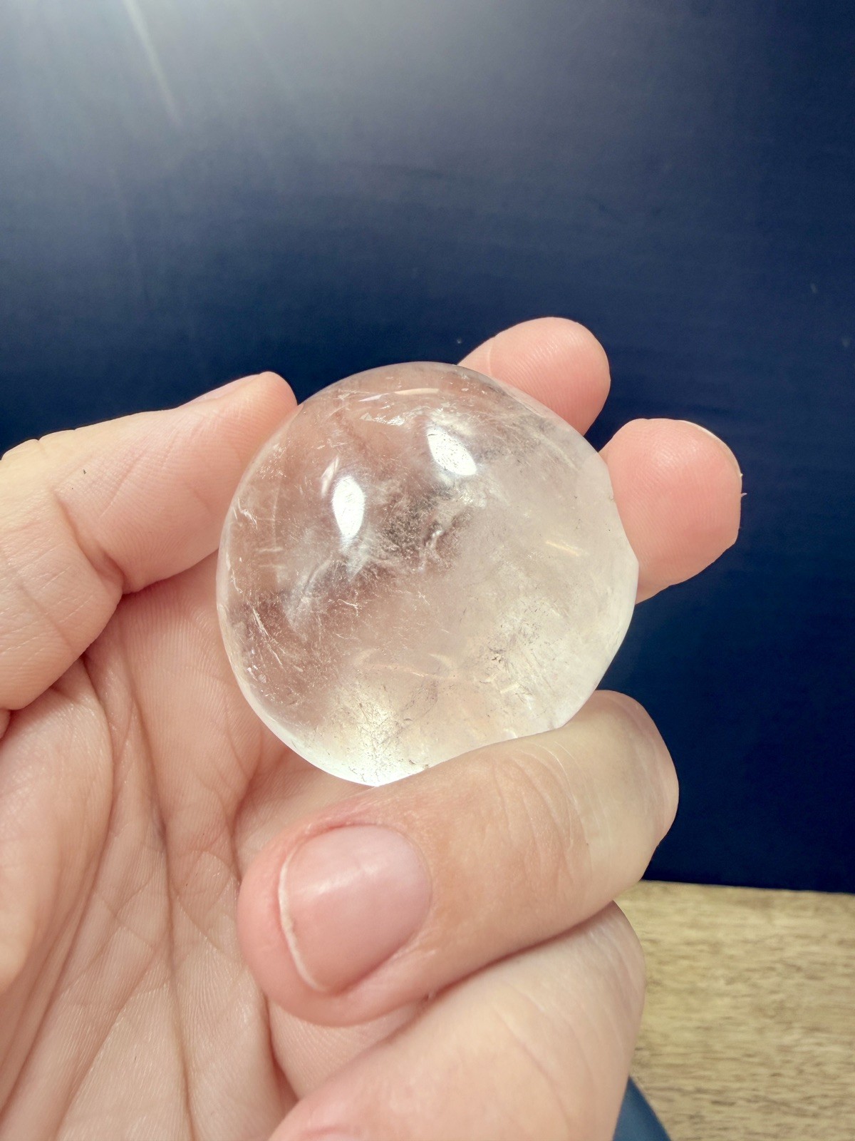Crystal Clear Quartz Palmstone Natural Master Healer spiritual meditate 90g (4)