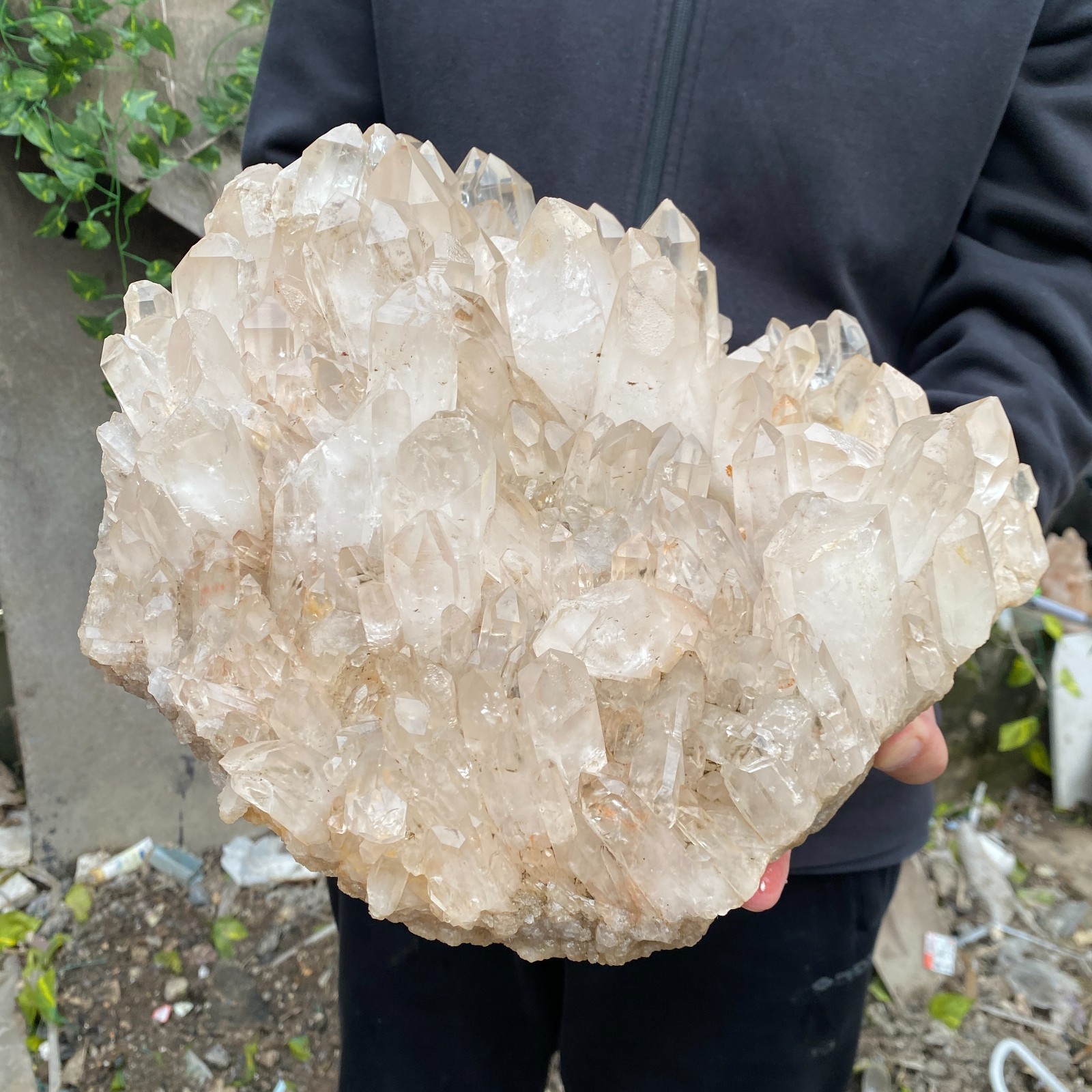29.8LB Natural Clear White Crystal Quartz Cluster Rough Healing Specimen