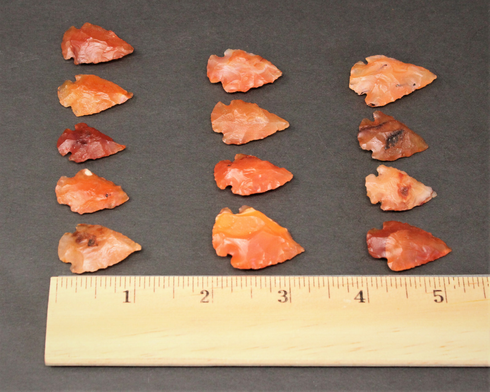 Carnelian Arrowheads: Choose How Many (‘A’ Grade Carnelian, Stone Arrowheads)